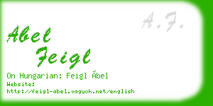 abel feigl business card