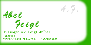 abel feigl business card